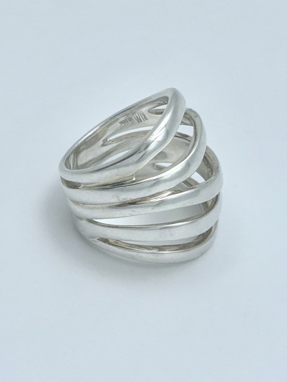 RARE Vintage RLM Sterling Silver Band Knuckle Ring